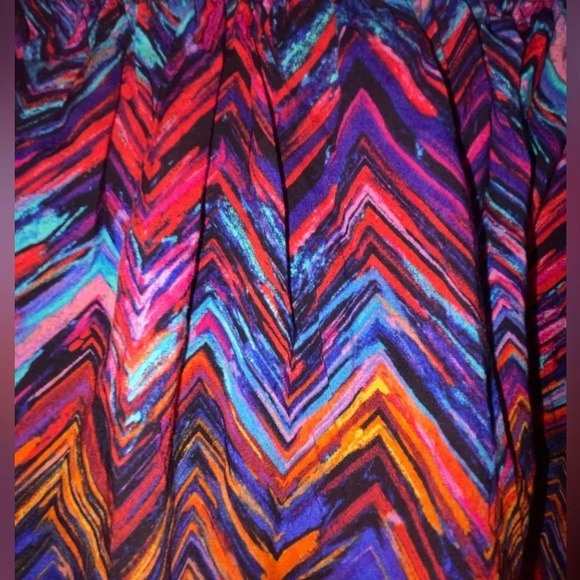 Torrid Challis Strapless Chevron Print Ruffle Maxi Dress Boho Women’s Size 0 New - Picture 2 of 8